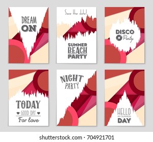 Abstract vector layout background set. For art template design, list, front page, mockup brochure theme style, banner, idea, cover, booklet, print, flyer, book, blank, card, ad, sign, sheet,, a4.