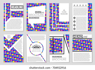 Abstract vector layout background set. For art template design, list, front page, mockup brochure theme style, banner, idea, cover, booklet, print, flyer, book, blank, card, ad, sign, sheet, a4