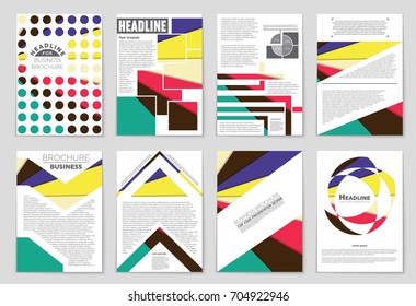 Abstract vector layout background set. For art template design, list, front page, mockup brochure theme style, banner, idea, cover, booklet, print, flyer, book, blank, card, ad, sign, sheet,, a4.
