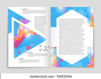 Abstract vector layout background set. For art template design, list, front page, mockup brochure theme style, banner, idea, cover, booklet, print, flyer, book, blank, card, ad, sign, sheet, a4