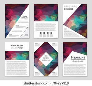 Abstract vector layout background set. For art template design, list, front page, mockup brochure theme style, banner, idea, cover, booklet, print, flyer, book, blank, card, ad, sign, sheet, a4
