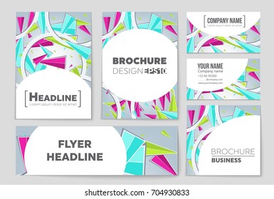 Abstract vector layout background set. For art template design, list, front page, mockup brochure theme style, banner, idea, cover, booklet, print, flyer, book, blank, card, ad, sign, sheet, a4.