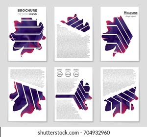 Abstract vector layout background set. For art template design, list, front page, mockup brochure theme style, banner, idea, cover, booklet, print, flyer, book, blank, card, ad, sign, sheet, a4