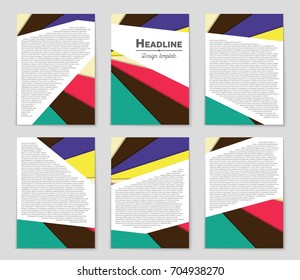 Abstract vector layout background set. For art template design, list, front page, mockup brochure theme style, banner, idea, cover, booklet, print, flyer, book, blank, card, ad, sign, sheet,, a4.