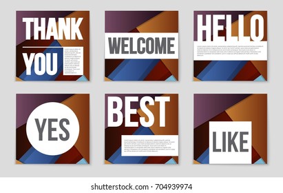 Abstract vector layout background set. For art template design, list, front page, mockup brochure theme style, banner, idea, cover, booklet, print, flyer, book, blank, card, ad, sign, sheet,, a4.