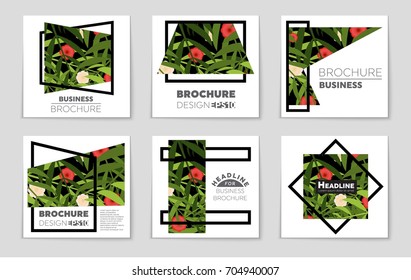 Abstract vector layout background set. For art template design, list, front page, mockup brochure theme style, banner, idea, cover, booklet, print, flyer, book, blank, card, ad, sign, sheet, a4
