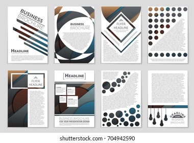 Abstract vector layout background set. For art template design, list, front page, mockup brochure theme style, banner, idea, cover, booklet, print, flyer, book, blank, card, ad, sign, sheet,, a4.