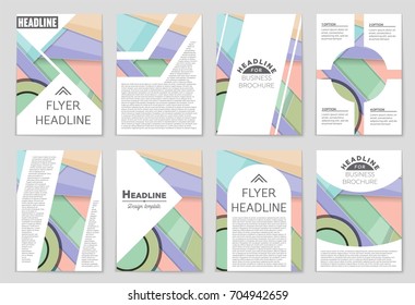 Abstract vector layout background set. For art template design, list, front page, mockup brochure theme style, banner, idea, cover, booklet, print, flyer, book, blank, card, ad, sign, sheet,, a4.