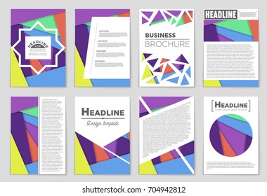 Abstract vector layout background set. For art template design, list, front page, mockup brochure theme style, banner, idea, cover, booklet, print, flyer, book, blank, card, ad, sign, sheet,, a4.