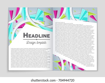 Abstract vector layout background set. For art template design, list, front page, mockup brochure theme style, banner, idea, cover, booklet, print, flyer, book, blank, card, ad, sign, sheet, a4.