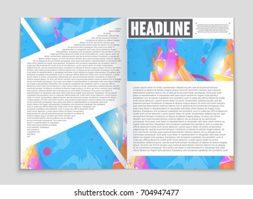 Abstract vector layout background set. For art template design, list, front page, mockup brochure theme style, banner, idea, cover, booklet, print, flyer, book, blank, card, ad, sign, sheet, a4