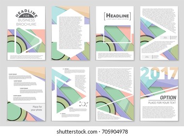 Abstract vector layout background set. For art template design, list, front page, mockup brochure theme style, banner, idea, cover, booklet, print, flyer, book, blank, card, ad, sign, sheet,, a4.