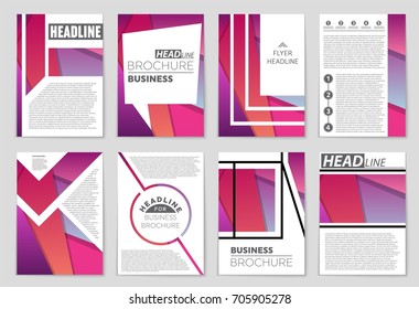 Abstract vector layout background set. For art template design, list, front page, mockup brochure theme style, banner, idea, cover, booklet, print, flyer, book, blank, card, ad, sign, sheet,, a4.