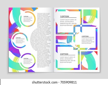 Abstract vector layout background set. For art template design, list, front page, mockup brochure theme style, banner, idea, cover, booklet, print, flyer, book, blank, card, ad, sign, sheet, a4
