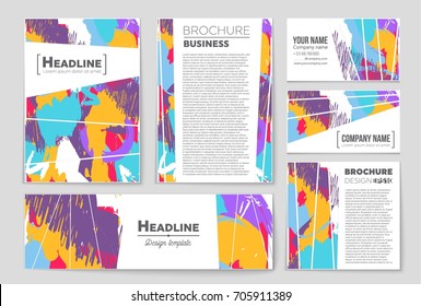 Abstract vector layout background set. For art template design, list, front page, mockup brochure theme style, banner, idea, cover, booklet, print, flyer, book, blank, card, ad, sign, sheet, a4