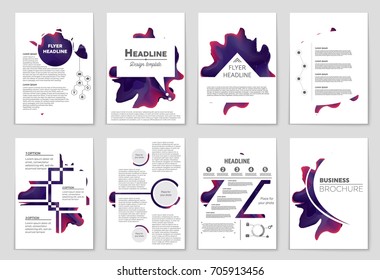 Abstract vector layout background set. For art template design, list, front page, mockup brochure theme style, banner, idea, cover, booklet, print, flyer, book, blank, card, ad, sign, sheet, a4