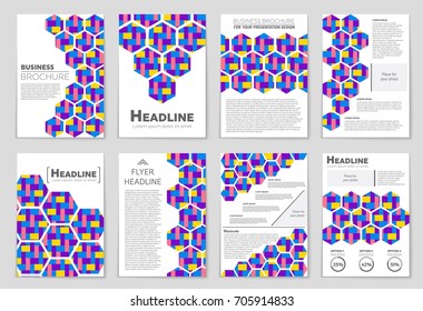 Abstract vector layout background set. For art template design, list, front page, mockup brochure theme style, banner, idea, cover, booklet, print, flyer, book, blank, card, ad, sign, sheet, a4