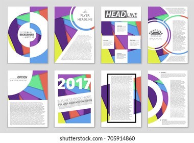 Abstract vector layout background set. For art template design, list, front page, mockup brochure theme style, banner, idea, cover, booklet, print, flyer, book, blank, card, ad, sign, sheet,, a4.