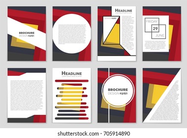 Abstract vector layout background set. For art template design, list, front page, mockup brochure theme style, banner, idea, cover, booklet, print, flyer, book, blank, card, ad, sign, sheet,, a4.