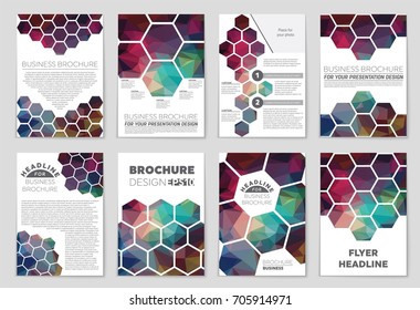 Abstract vector layout background set. For art template design, list, front page, mockup brochure theme style, banner, idea, cover, booklet, print, flyer, book, blank, card, ad, sign, sheet, a4