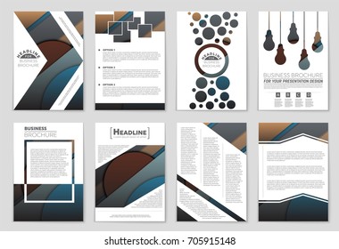 Abstract vector layout background set. For art template design, list, front page, mockup brochure theme style, banner, idea, cover, booklet, print, flyer, book, blank, card, ad, sign, sheet,, a4.
