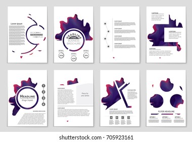 Abstract vector layout background set. For art template design, list, front page, mockup brochure theme style, banner, idea, cover, booklet, print, flyer, book, blank, card, ad, sign, sheet, a4