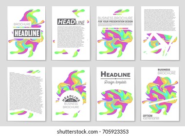 Abstract vector layout background set. For art template design, list, front page, mockup brochure theme style, banner, idea, cover, booklet, print, flyer, book, blank, card, ad, sign, sheet, a4
