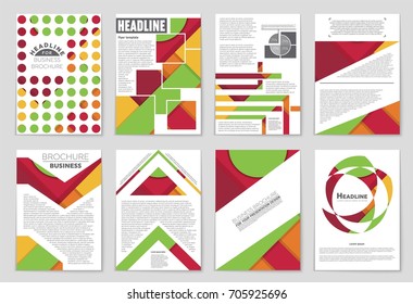 Abstract vector layout background set. For art template design, list, front page, mockup brochure theme style, banner, idea, cover, booklet, print, flyer, book, blank, card, ad, sign, sheet,, a4.