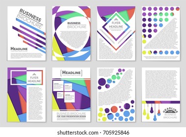 Abstract vector layout background set. For art template design, list, front page, mockup brochure theme style, banner, idea, cover, booklet, print, flyer, book, blank, card, ad, sign, sheet,, a4.