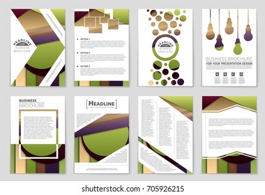 Abstract vector layout background set. For art template design, list, front page, mockup brochure theme style, banner, idea, cover, booklet, print, flyer, book, blank, card, ad, sign, sheet,, a4.