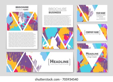 Abstract vector layout background set. For art template design, list, front page, mockup brochure theme style, banner, idea, cover, booklet, print, flyer, book, blank, card, ad, sign, sheet, a4