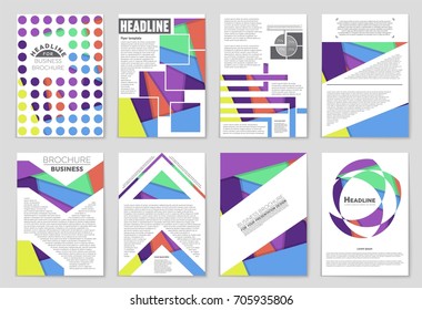 Abstract vector layout background set. For art template design, list, front page, mockup brochure theme style, banner, idea, cover, booklet, print, flyer, book, blank, card, ad, sign, sheet,, a4.