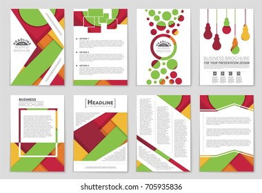 Abstract vector layout background set. For art template design, list, front page, mockup brochure theme style, banner, idea, cover, booklet, print, flyer, book, blank, card, ad, sign, sheet,, a4.