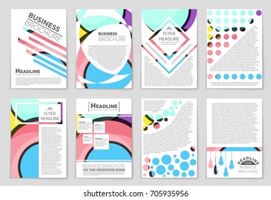 Abstract vector layout background set. For art template design, list, front page, mockup brochure theme style, banner, idea, cover, booklet, print, flyer, book, blank, card, ad, sign, sheet,, a4.