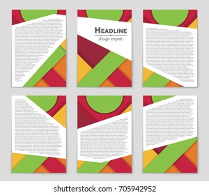 Abstract vector layout background set. For art template design, list, front page, mockup brochure theme style, banner, idea, cover, booklet, print, flyer, book, blank, card, ad, sign, sheet,, a4.