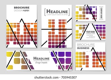 Abstract vector layout background set. For art template design, list, front page, mockup brochure theme style, banner, idea, cover, booklet, print, flyer, book, blank, card, ad, sign, sheet, a4.