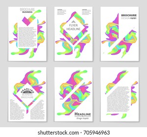 Abstract vector layout background set. For art template design, list, front page, mockup brochure theme style, banner, idea, cover, booklet, print, flyer, book, blank, card, ad, sign, sheet, a4