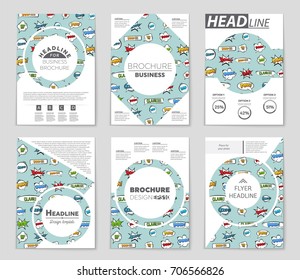 Abstract vector layout background set. For art template design, list, front page, mockup brochure theme style, banner, idea, cover, booklet, print, flyer, book, blank, card, ad, sign, sheet, a4.