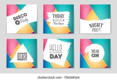 Abstract vector layout background set. For art template design, list, front page, mockup brochure theme style, banner, idea, cover, booklet, print, flyer, book, blank, card, ad, sign, sheet, a4