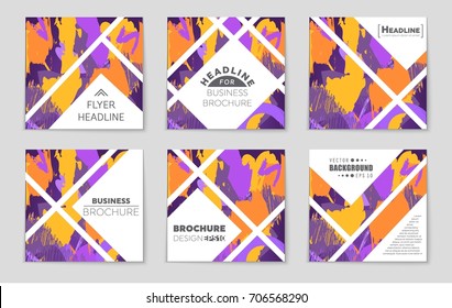 Abstract vector layout background set. For art template design, list, front page, mockup brochure theme style, banner, idea, cover, booklet, print, flyer, book, blank, card, ad, sign, sheet, a4