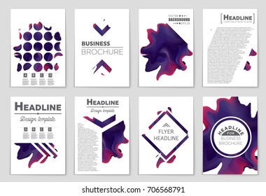 Abstract vector layout background set. For art template design, list, front page, mockup brochure theme style, banner, idea, cover, booklet, print, flyer, book, blank, card, ad, sign, sheet, a4