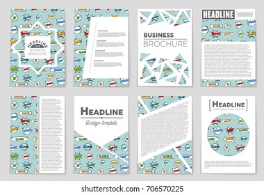 Abstract vector layout background set. For art template design, list, front page, mockup brochure theme style, banner, idea, cover, booklet, print, flyer, book, blank, card, ad, sign, sheet, a4.