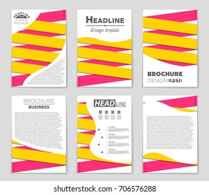 Abstract vector layout background set. For art template design, list, front page, mockup brochure theme style, banner, idea, cover, booklet, print, flyer, book, blank, card, ad, sign, sheet, a4.