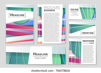 Abstract vector layout background set. For art template design, list, front page, mockup brochure theme style, banner, idea, cover, booklet, print, flyer, book, blank, card, ad, sign, sheet,, a4.