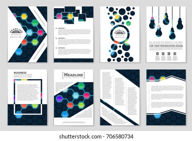 Abstract vector layout background set. For art template design, list, front page, mockup brochure theme style, banner, idea, cover, booklet, print, flyer, book, blank, card, ad, sign, sheet, a4.