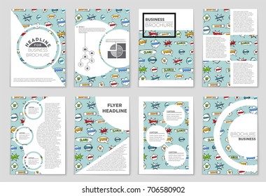 Abstract vector layout background set. For art template design, list, front page, mockup brochure theme style, banner, idea, cover, booklet, print, flyer, book, blank, card, ad, sign, sheet, a4.