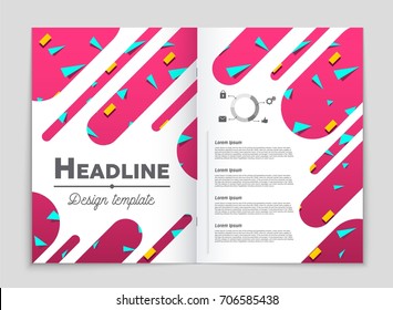 Abstract vector layout background set. For art template design, list, front page, mockup brochure theme style, banner, idea, cover, booklet, print, flyer, book, blank, card, ad, sign, sheet, a4
