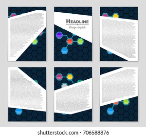 Abstract vector layout background set. For art template design, list, front page, mockup brochure theme style, banner, idea, cover, booklet, print, flyer, book, blank, card, ad, sign, sheet, a4.