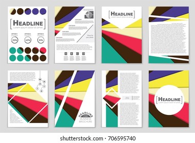 Abstract vector layout background set. For art template design, list, front page, mockup brochure theme style, banner, idea, cover, booklet, print, flyer, book, blank, card, ad, sign, sheet,, a4.