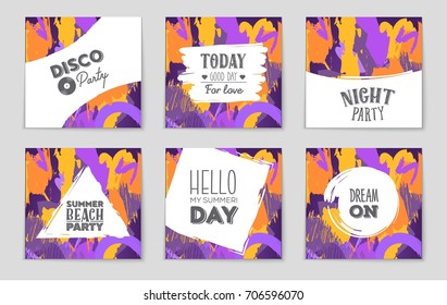 Abstract vector layout background set. For art template design, list, front page, mockup brochure theme style, banner, idea, cover, booklet, print, flyer, book, blank, card, ad, sign, sheet, a4